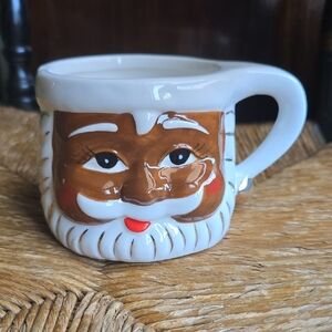 Caramel / Black Santa Claus Face Mug W/ Box